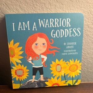 I Am a Warrior Goddess Board Book - Blue Cover with Red-Orange Hair Illustration